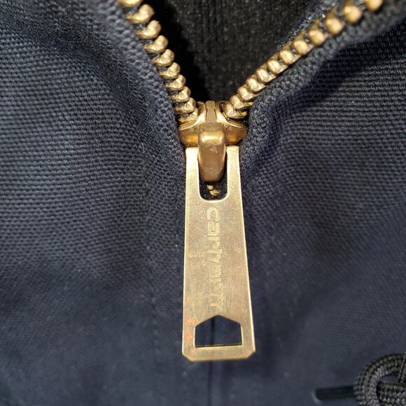 Carhartt J131 BLK Jacket Coat Black Hooded Men Large Union Labor Branded Generac - Picture 5 of 12